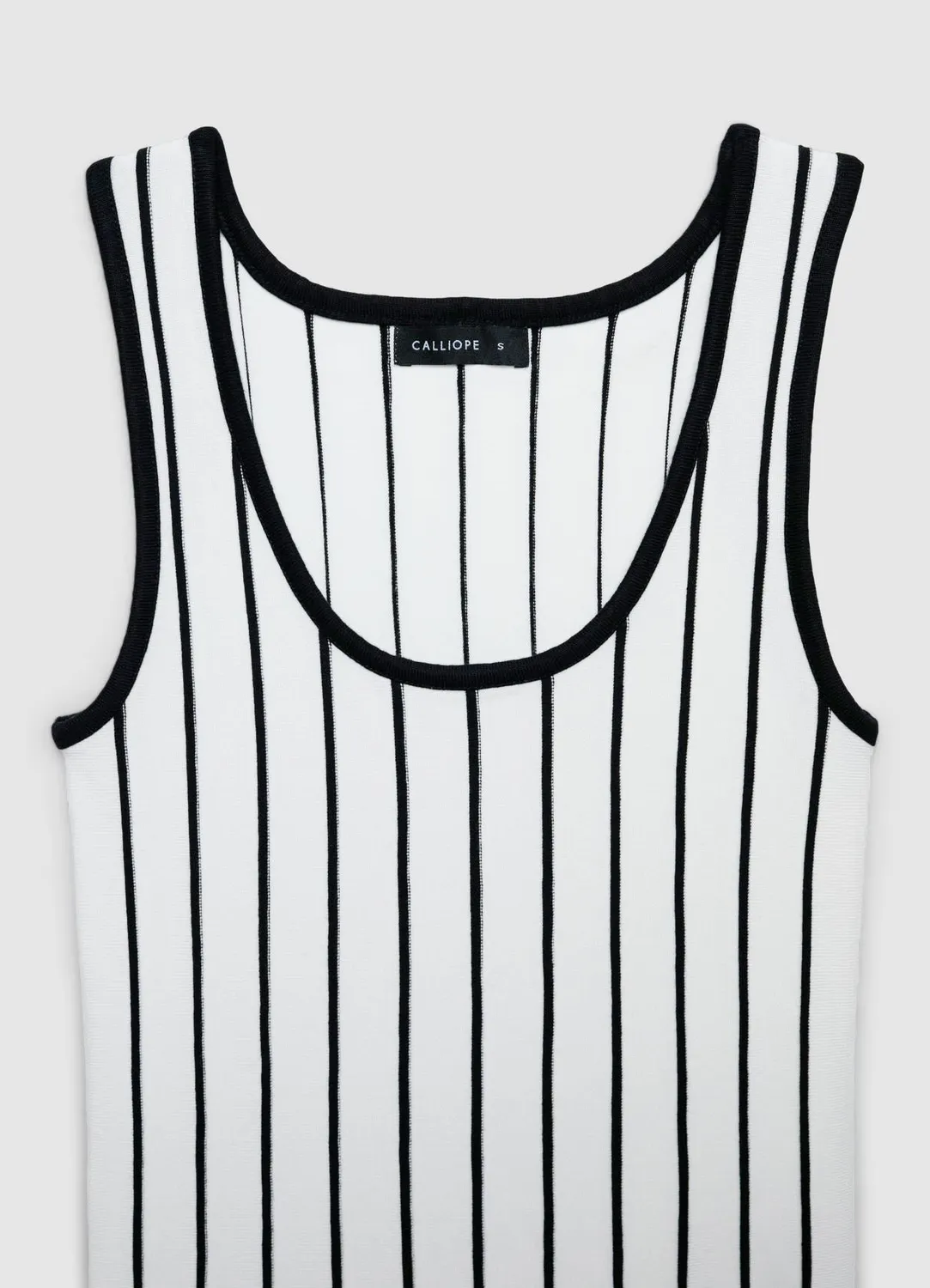 Calliope débardeur femme rayé maille droite