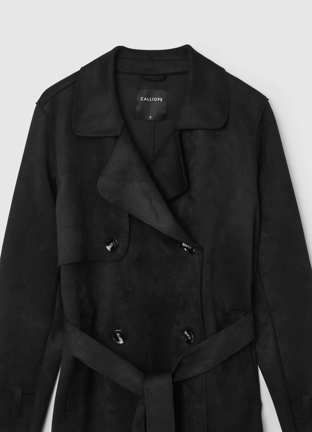 Calliope trench effet suède femme à ceinture