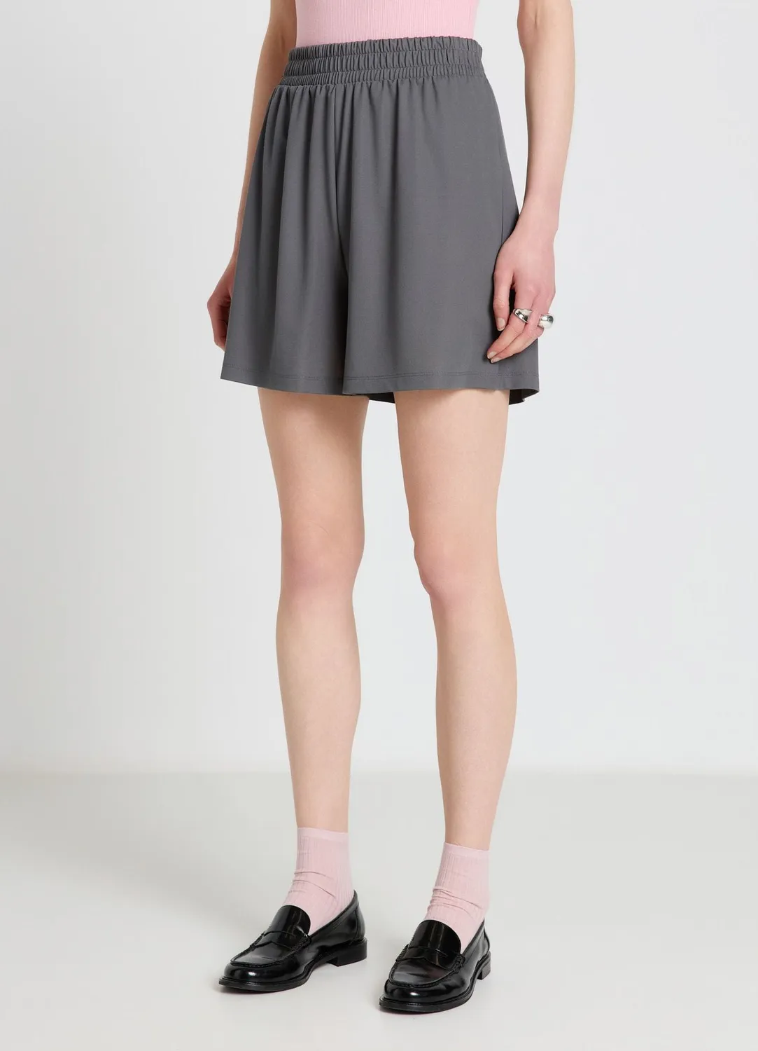 Calliope Shorts ginnici short femme uni taille haute