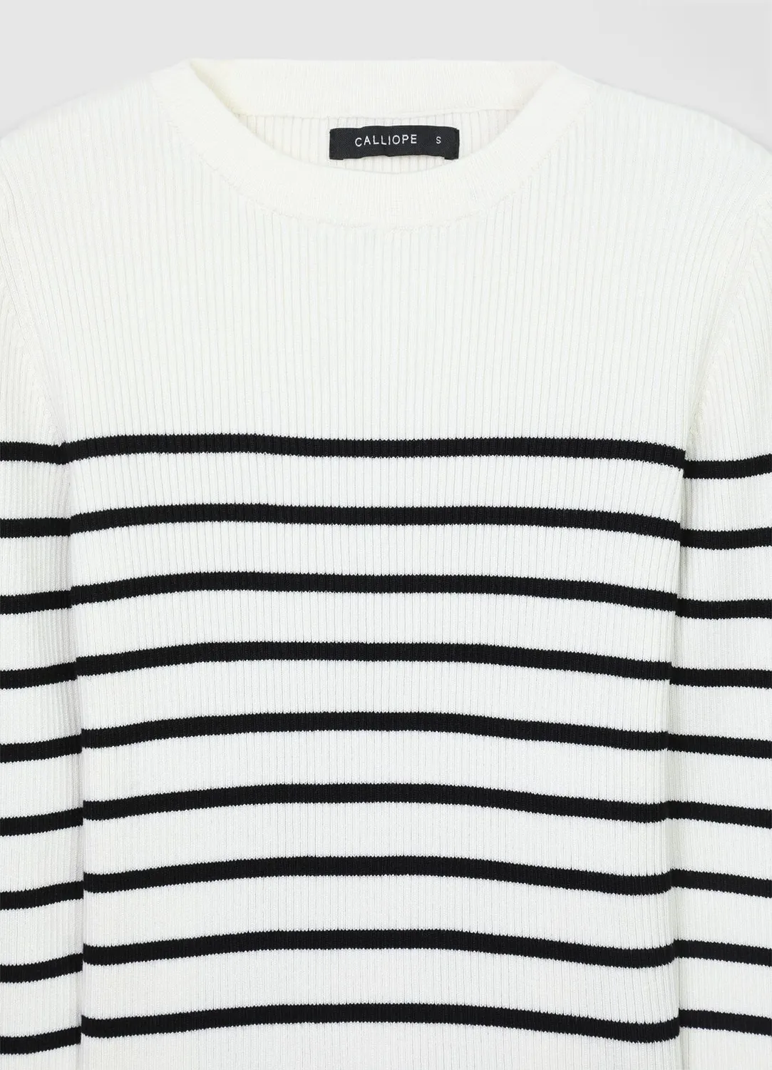Calliope pull col rond rayé femme manches longues