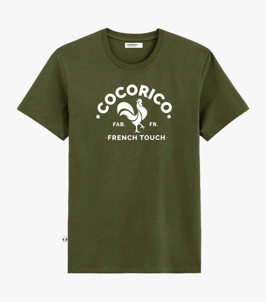 Cocorico Coq Français Kaki t-shirt homme coton