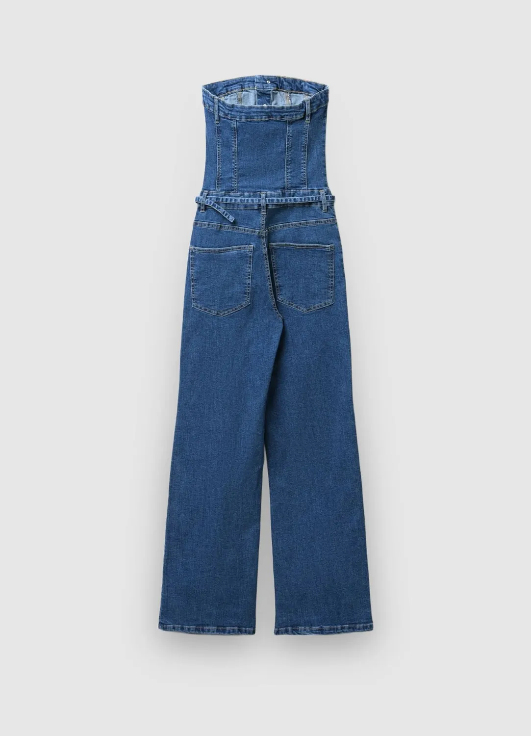 Calliope Tuta denim a fascia combinaison femme bustier
