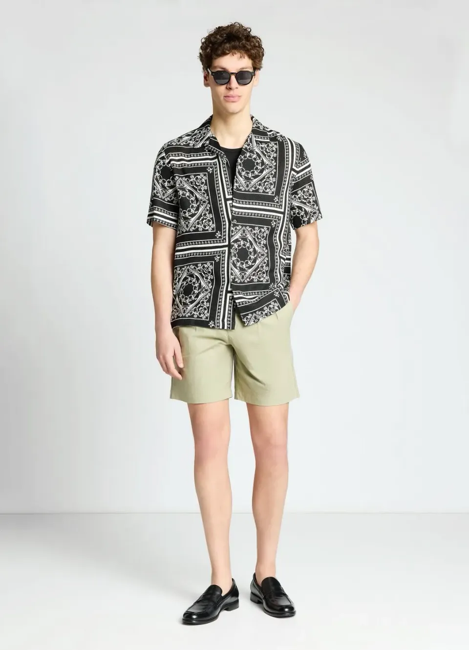 Calliope chemise bowling imprimée homme manches courtes