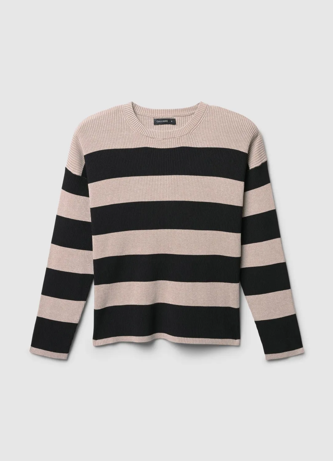 Calliope Pull rayé côtelé manches longues femme