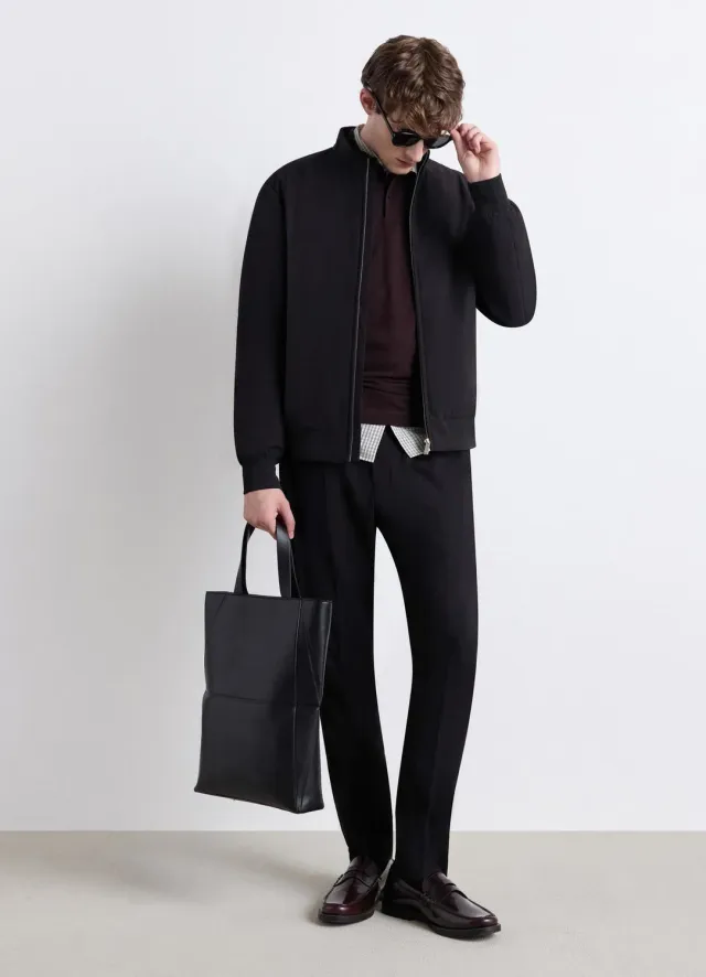 Calliope bomber zip homme col montant uni
