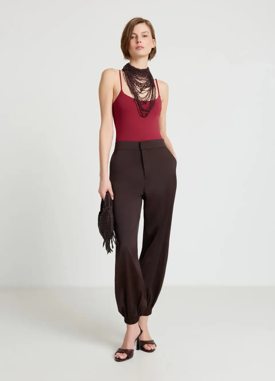 Calliope pantalon jogger femme taille haute