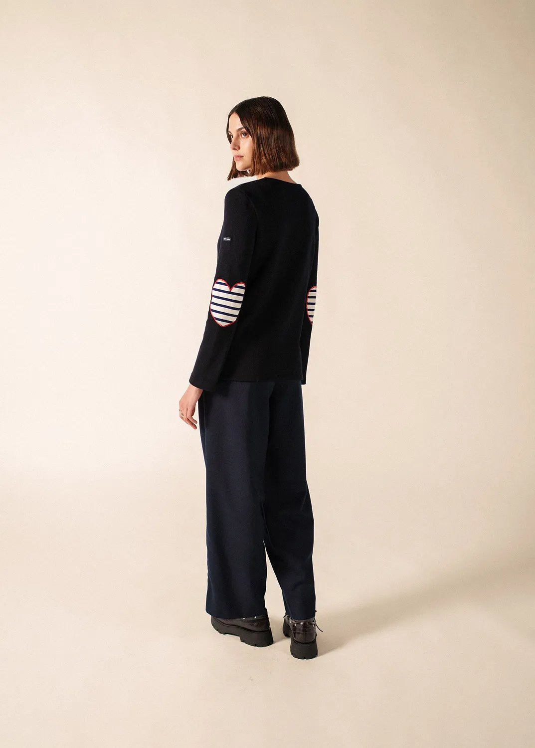 Saint James Vaujany pull raye laine navy femme