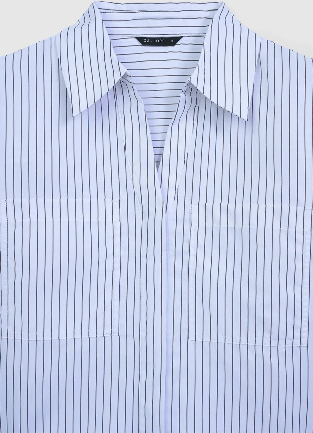 Calliope chemise crop femme à rayures coton