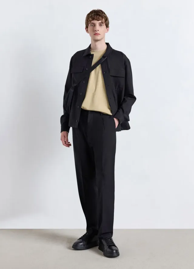 Calliope pantalon wide leg homme uni