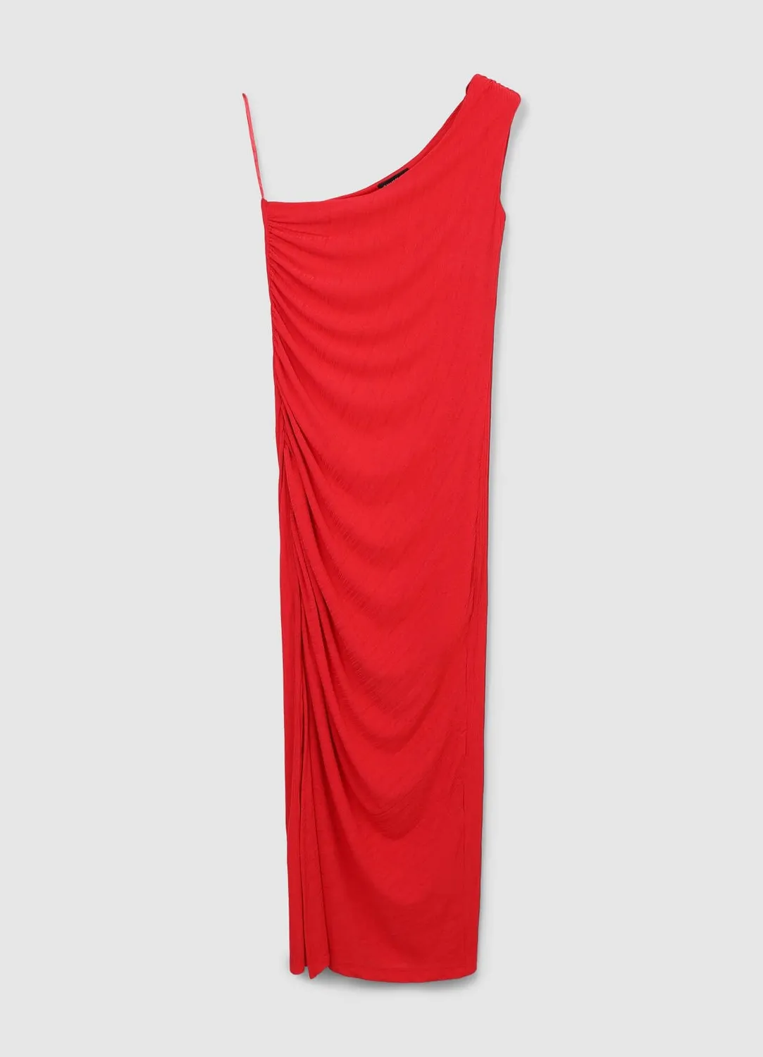 Calliope Atelier robe longue monospalla froncée femme