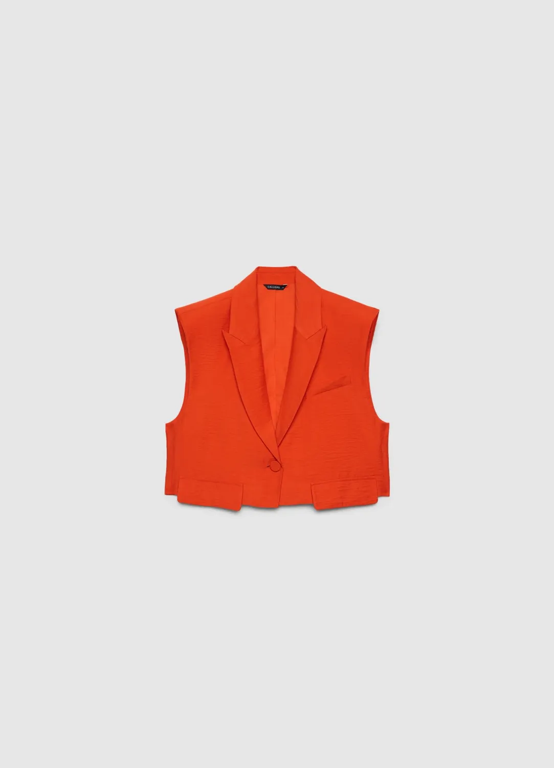 Calliope gilet crop femme sans manches col V