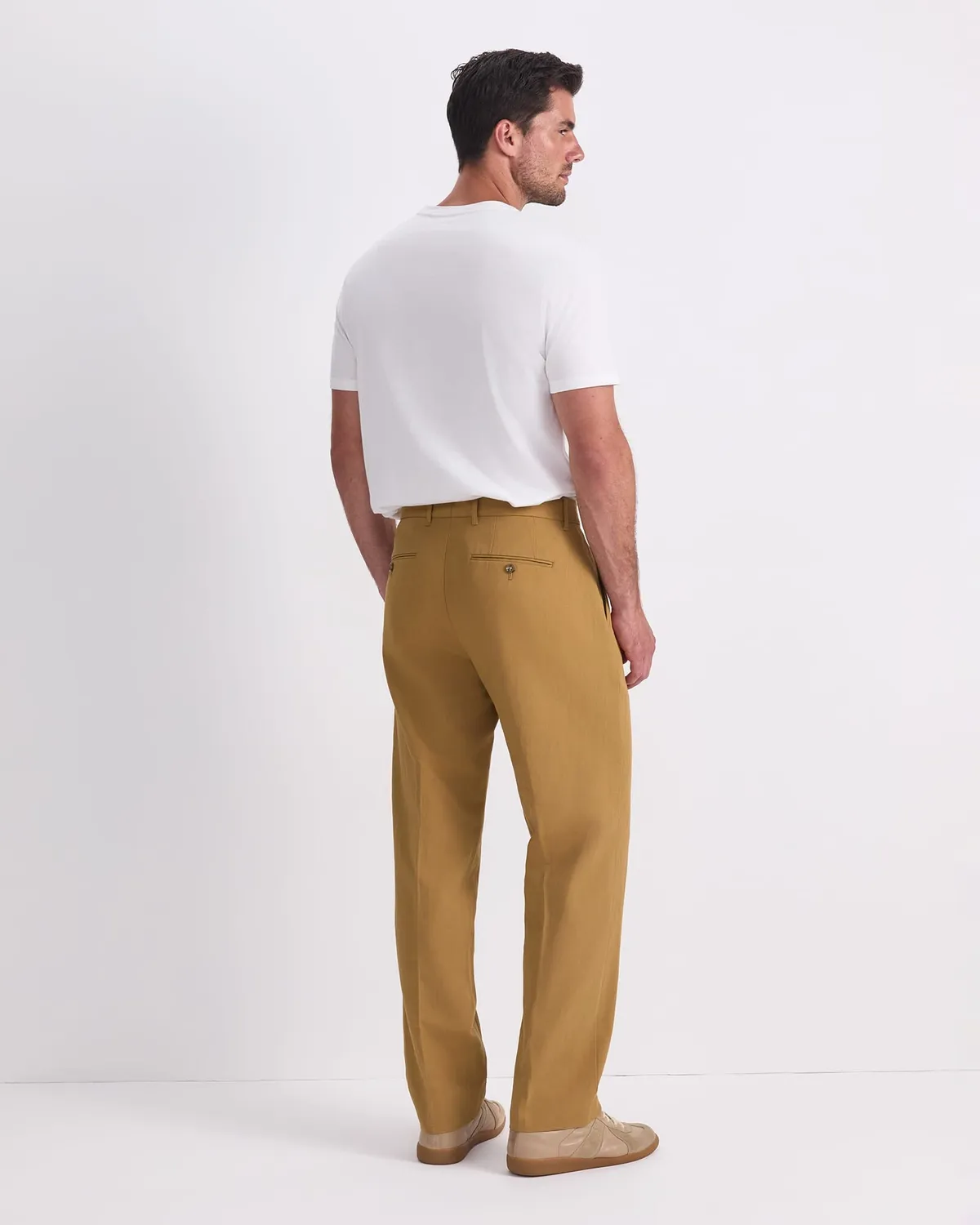 Sportscraft Alain Pantalon tailleur lin-coton homme fuselé