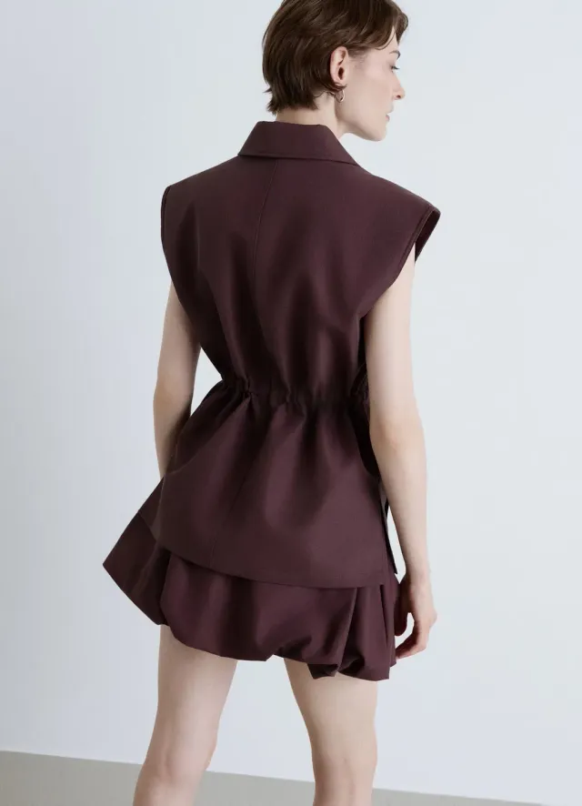 Calliope gilet femme boutons poches à rabat S