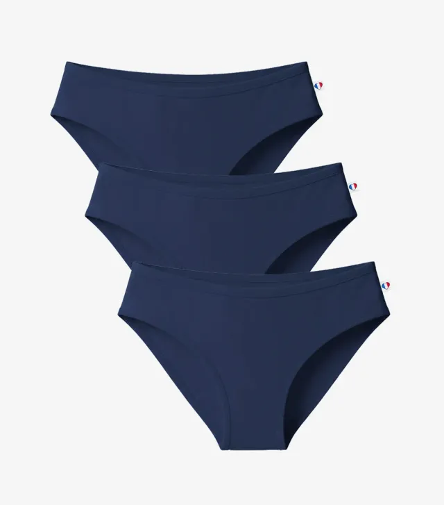 Cocorico Intemporel Culotte femme marine x3 coton