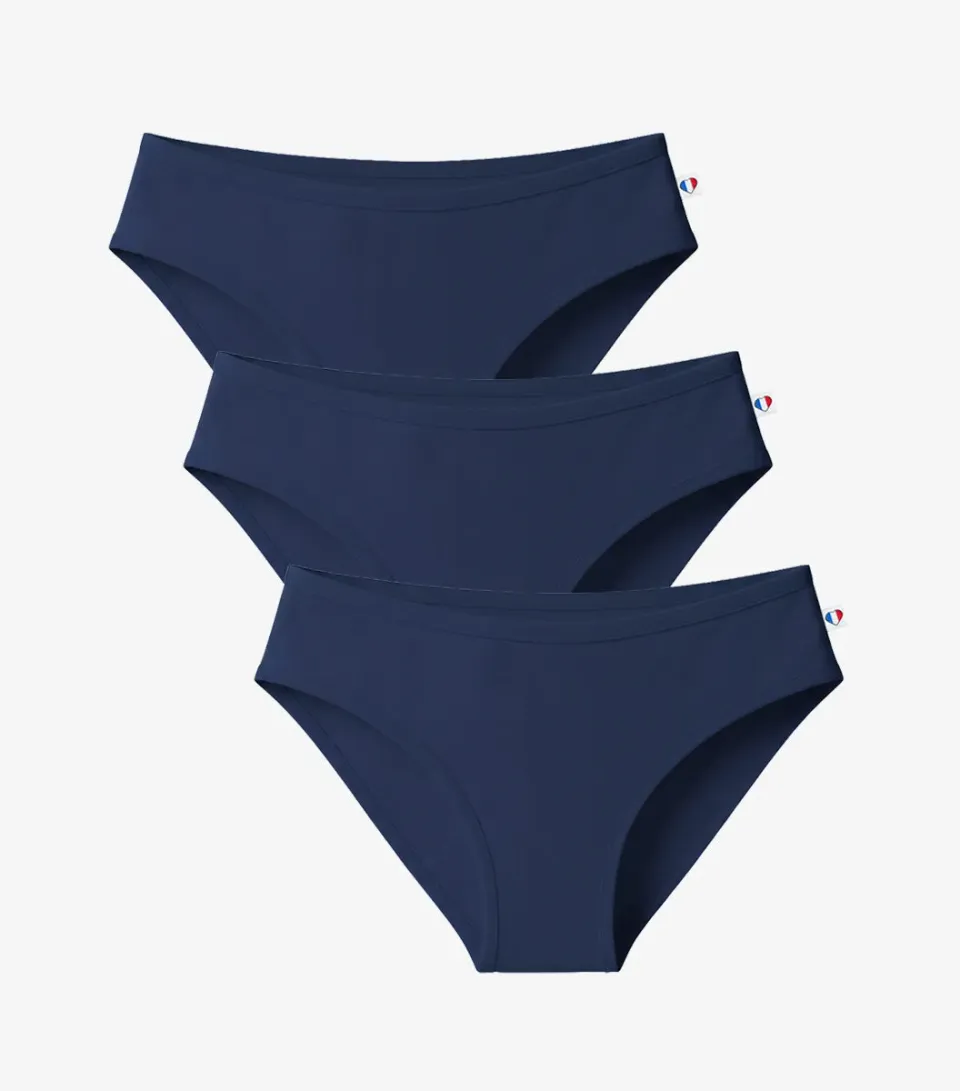 Cocorico Intemporel Culotte femme marine x3 coton