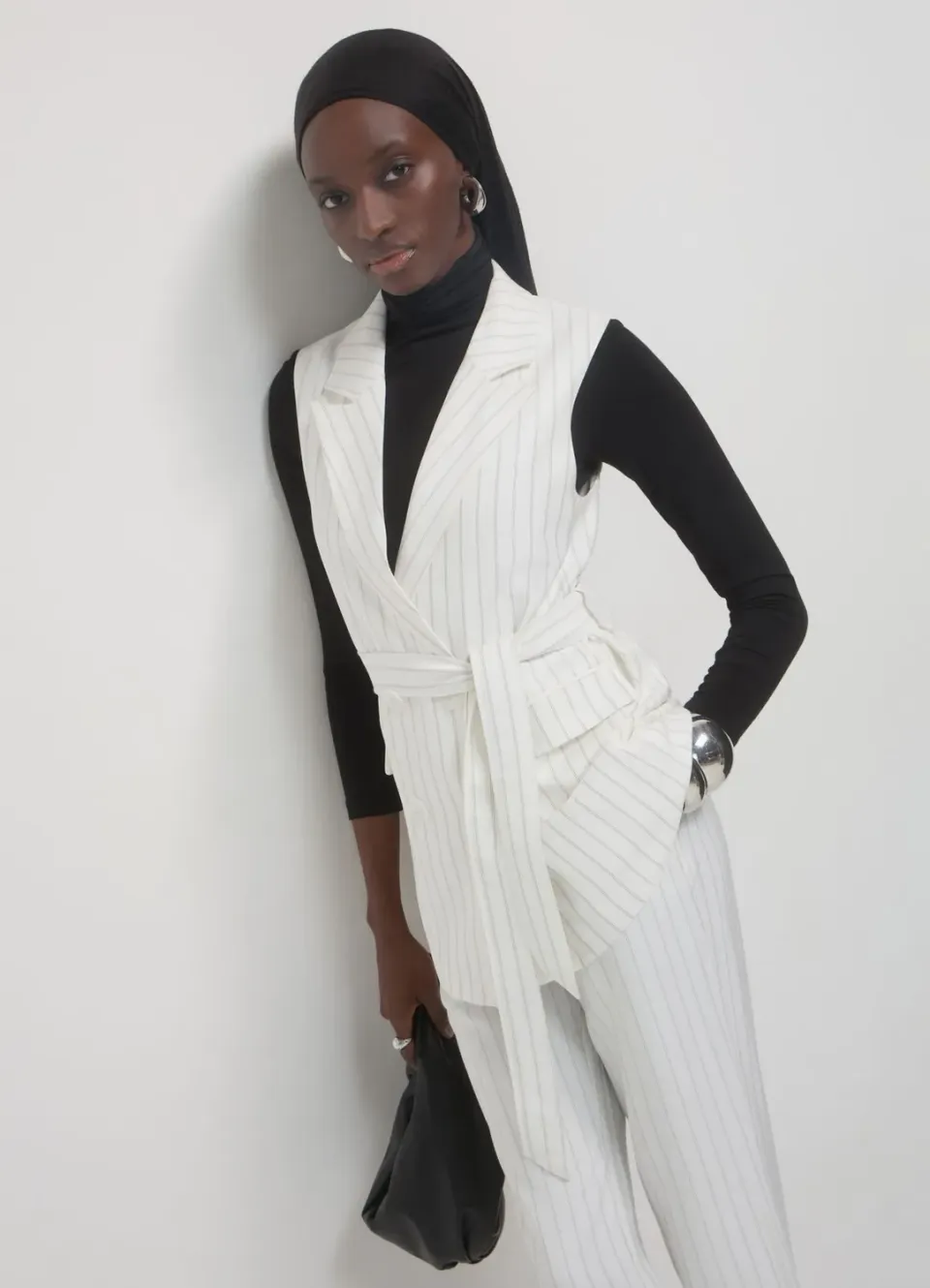 Calliope gilet double-boutonné rayé femme