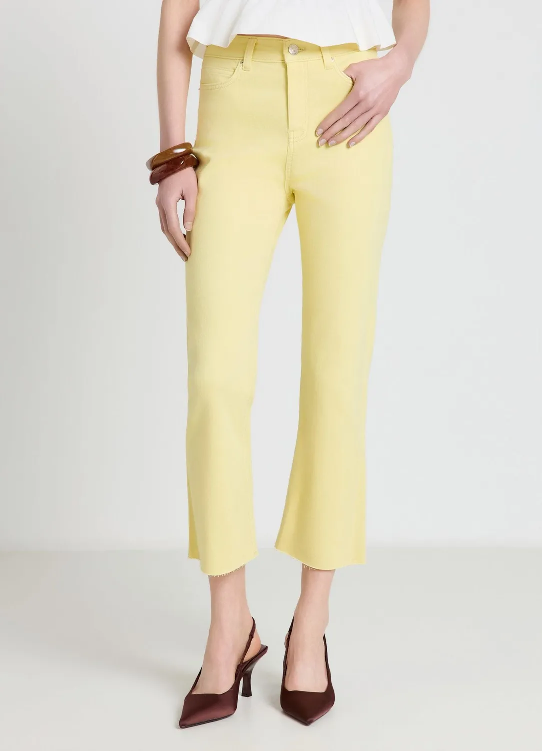 Calliope jean cropped flare femme uni regular