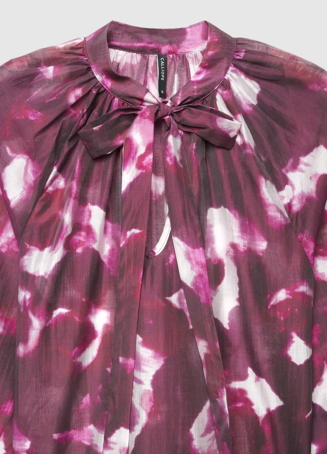Calliope blouse femme fleurs col lavallière