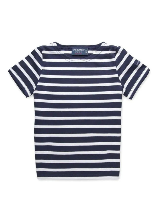 Saint James Levant marinière enfant marine neige manches courtes
