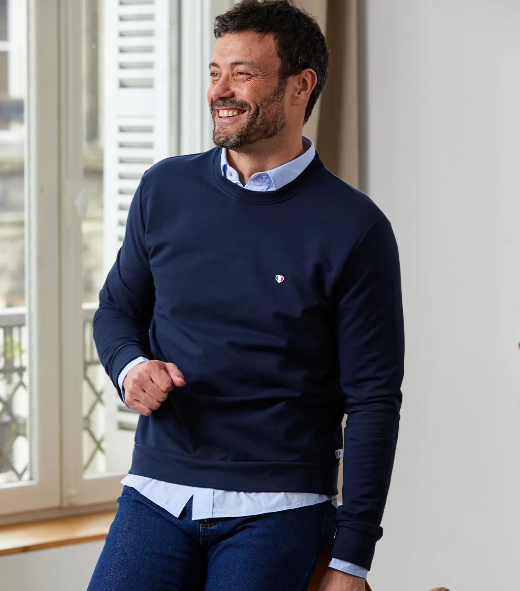 Cocorico Iconique sweat homme marine coton
