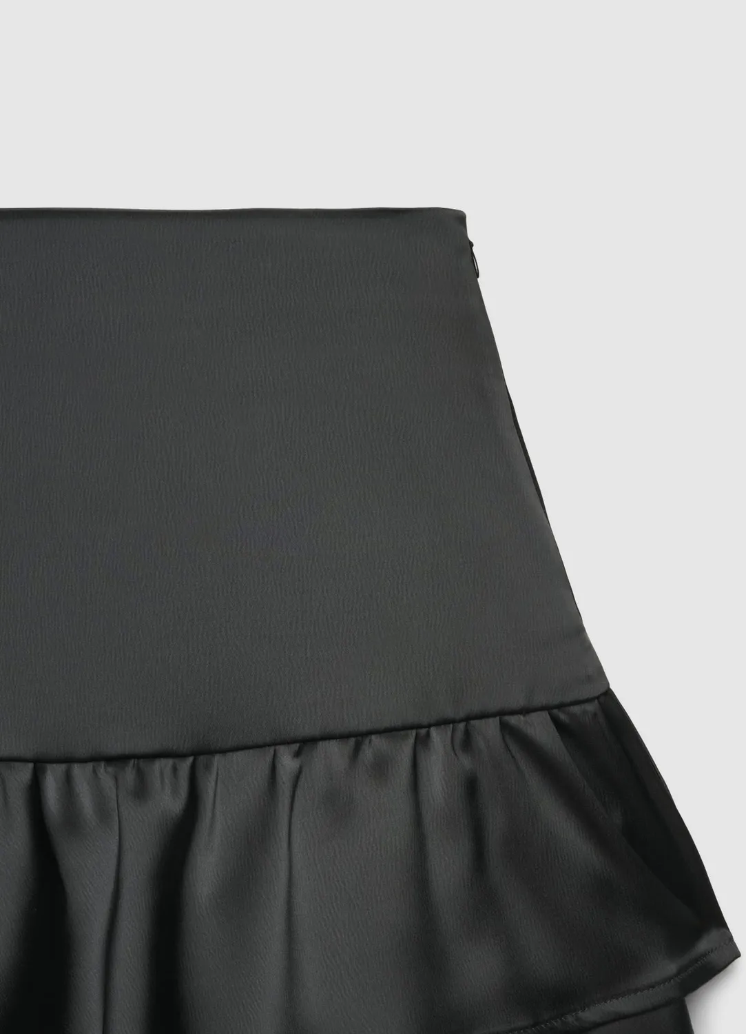 Calliope jupe-short satinée femme volants taille haute