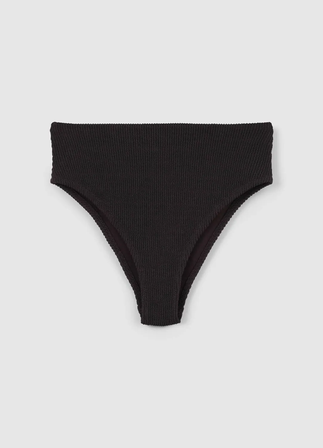 Calliope slip taille haute femme maillot uni gaufré