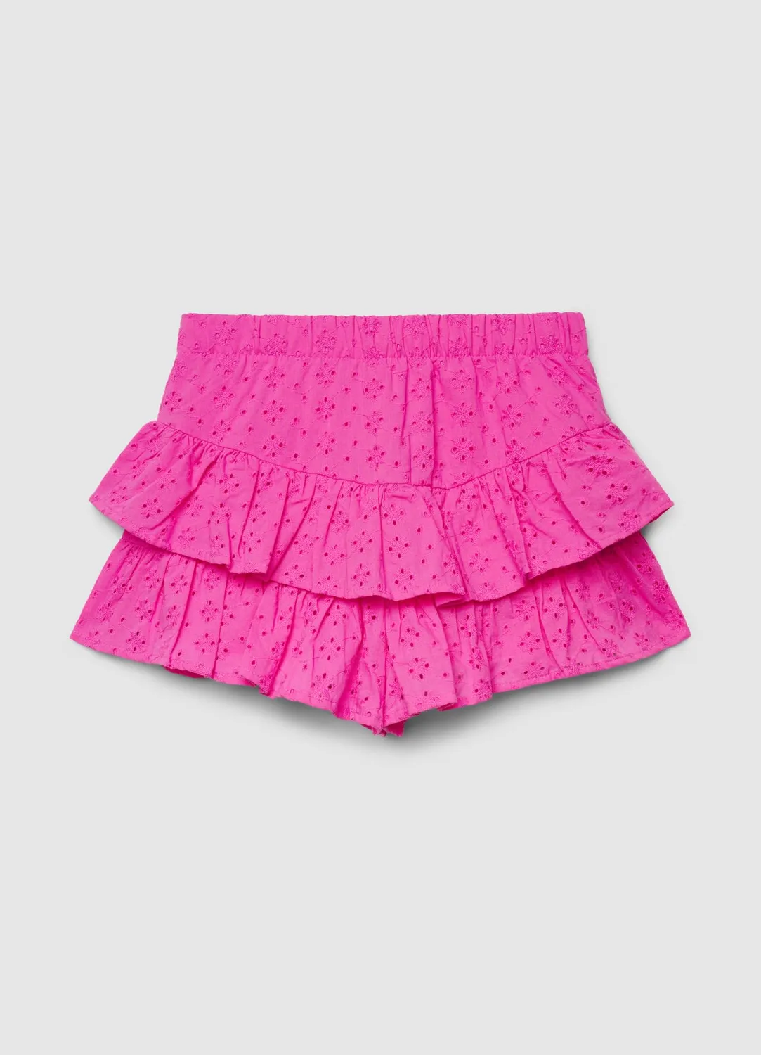 Calliope jupe-short fille volants broderie anglaise