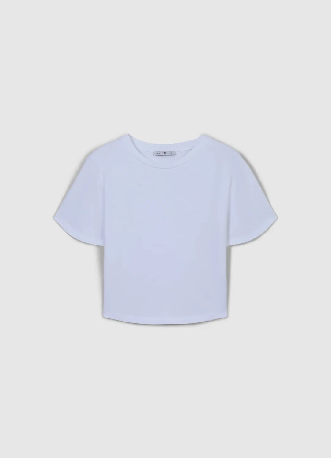 Calliope T-shirt crop femme coton uni