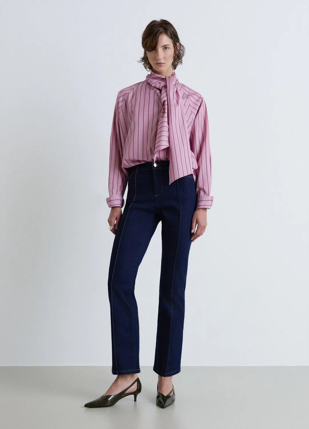 Calliope jean flare femme taille haute