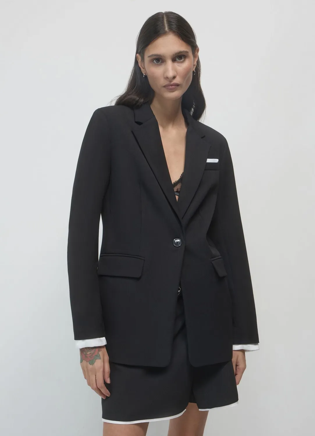 Calliope Veste Monopetto Femme Doublure Contrastée