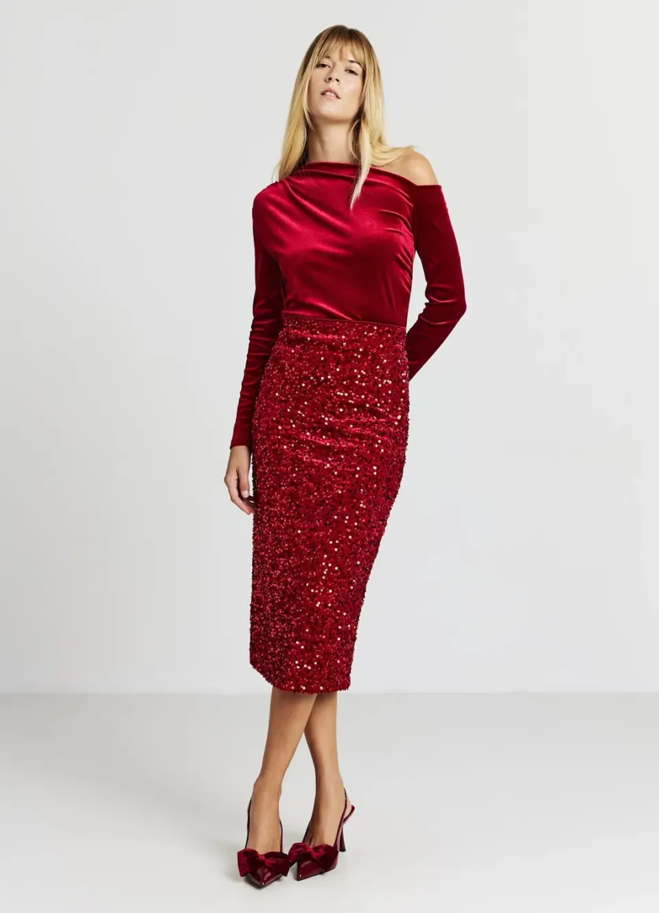 Calliope top asymétrique drapé femme uni