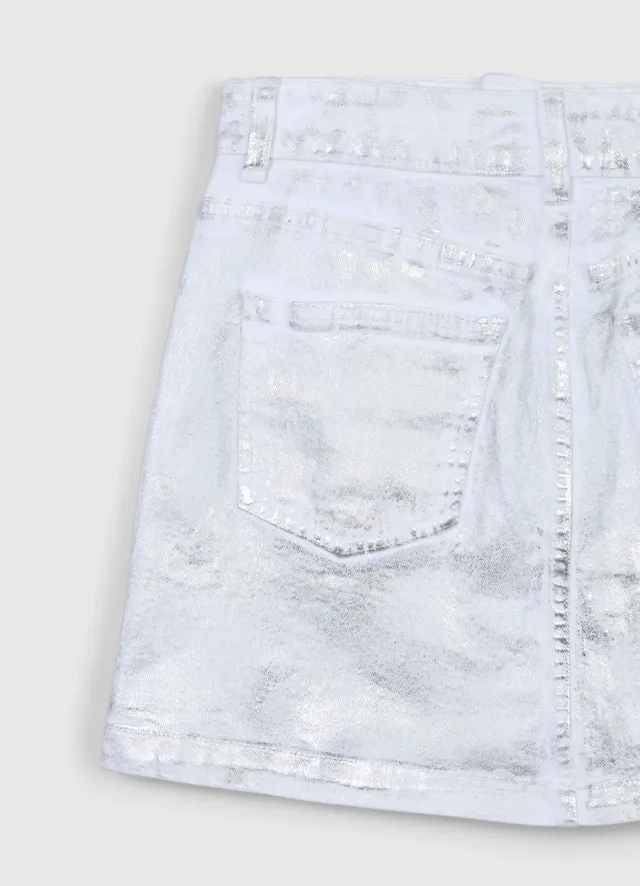 Calliope mini-jupe jean enduit regular femme S