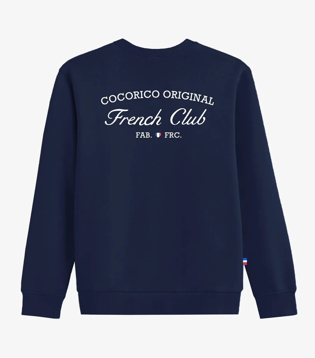 Cocorico French Club sweat homme marine coton