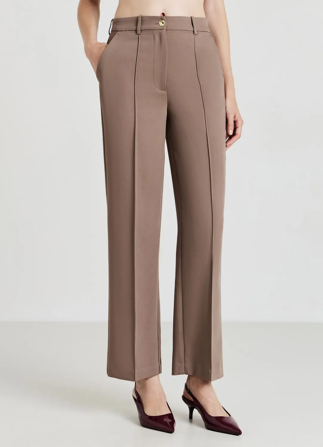 Calliope pantalon droit femme M bouton doré