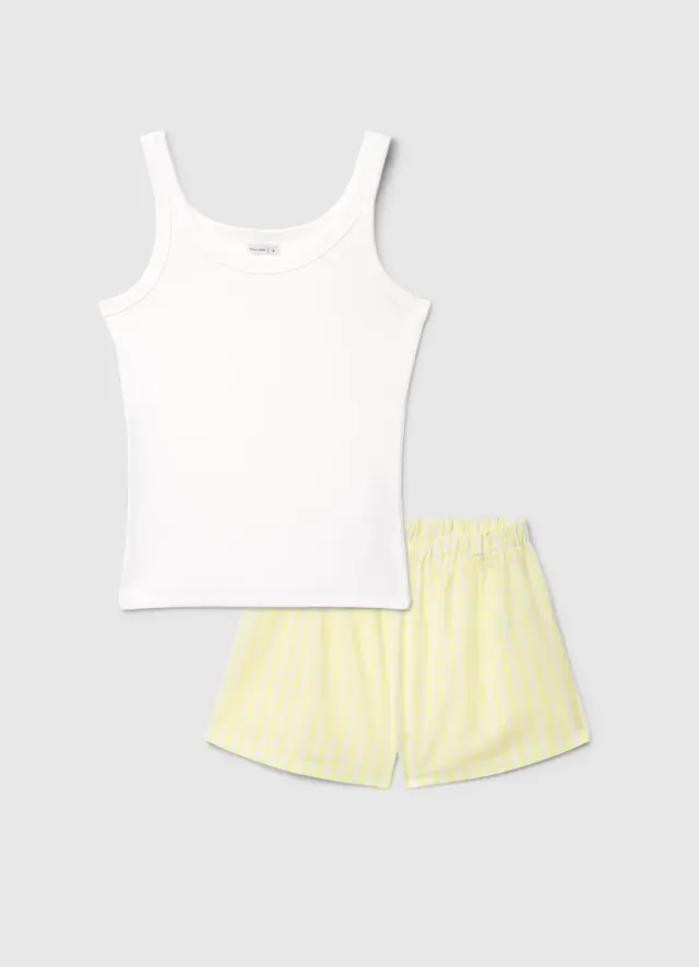 Calliope Vichy ensemble pyjama short femme 2 pièces
