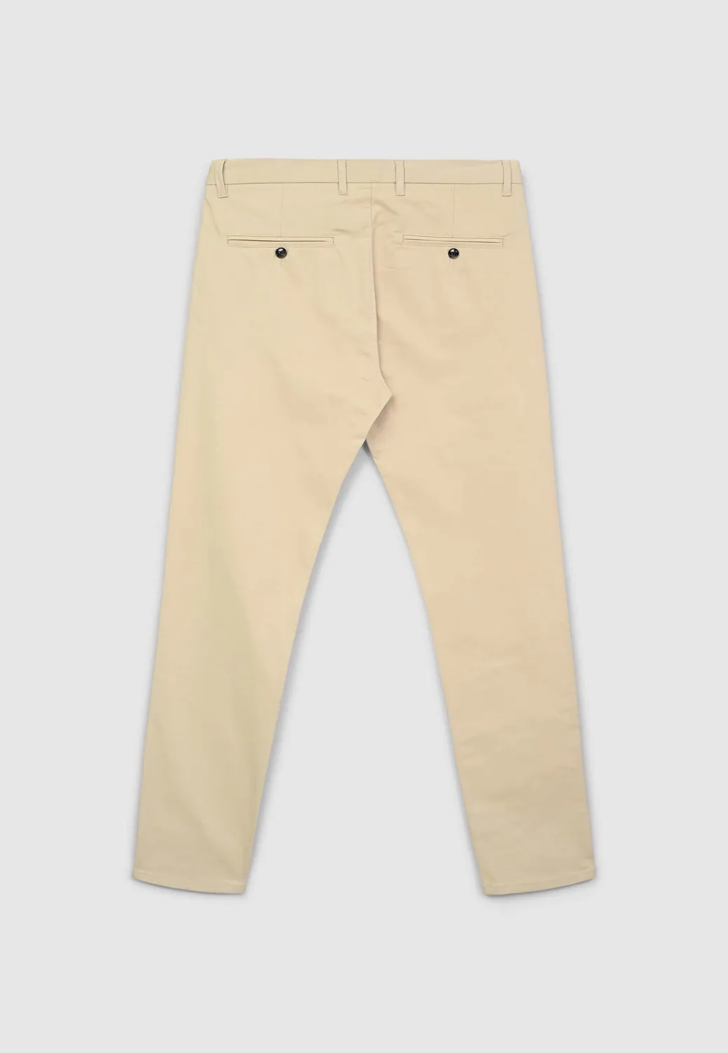Calliope uni chino pantalon coton coupe droite