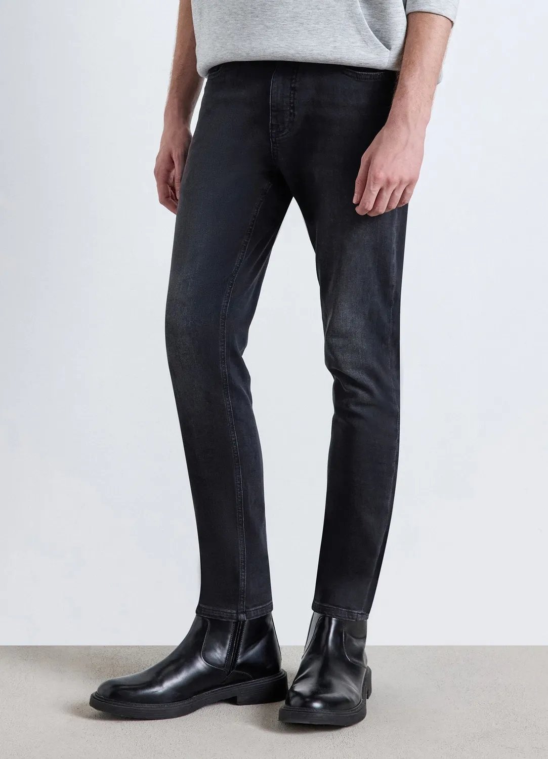 Calliope jean skinny homme uni 5 poches