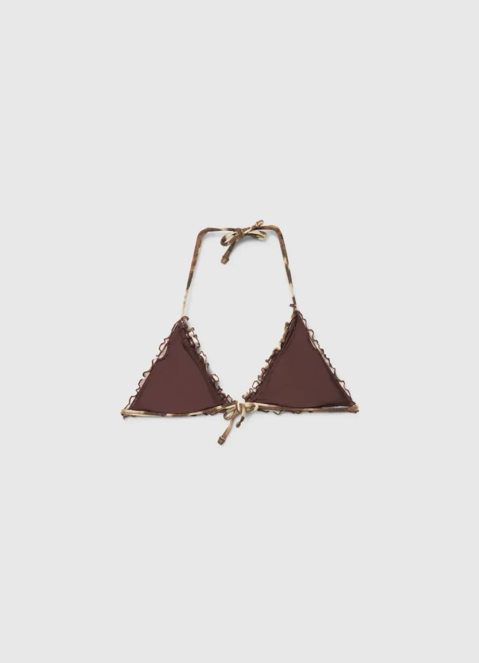 Calliope haut de bikini triangle réversible brillant