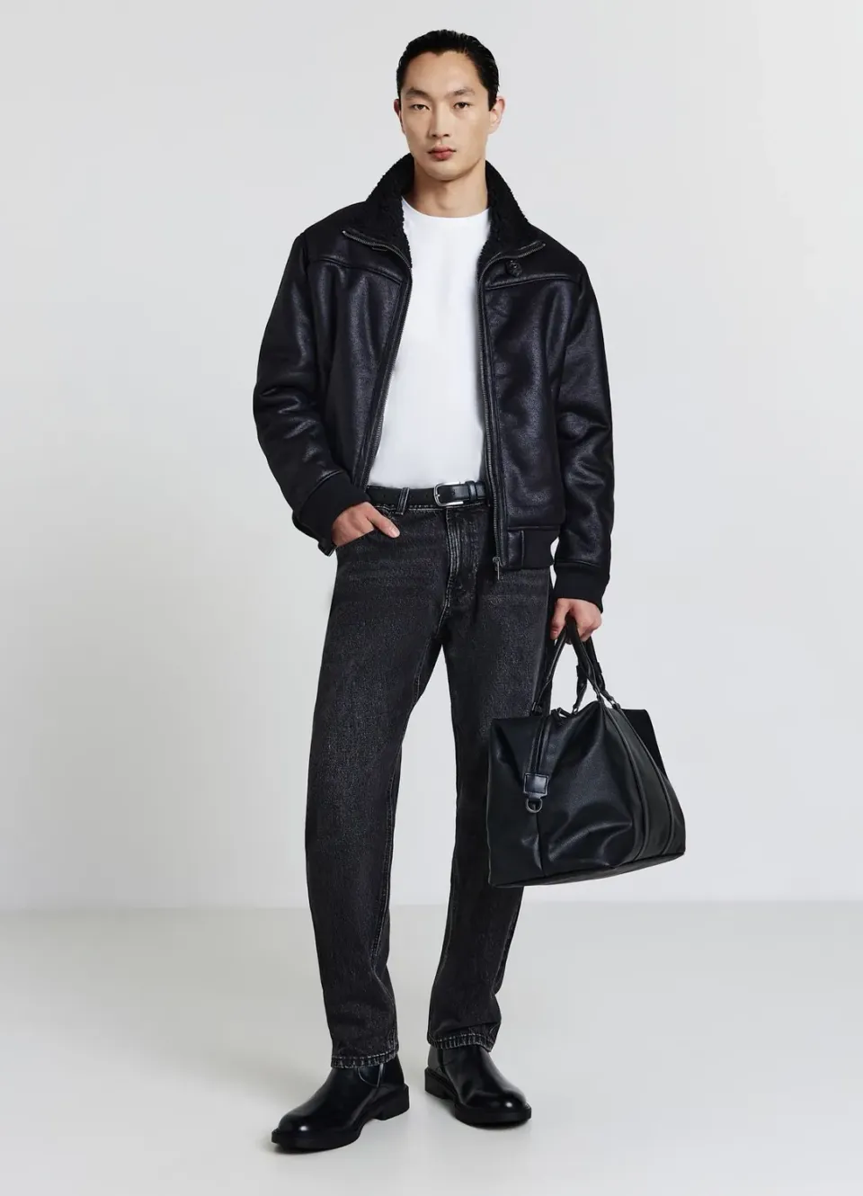Calliope blouson homme matelassé effet mouton col montant