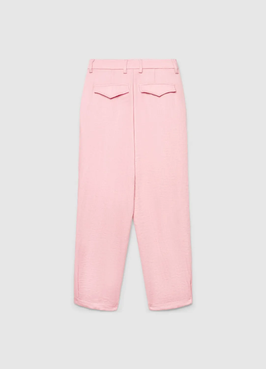 Calliope pantalon barrel femme uni à pinces taille haute
