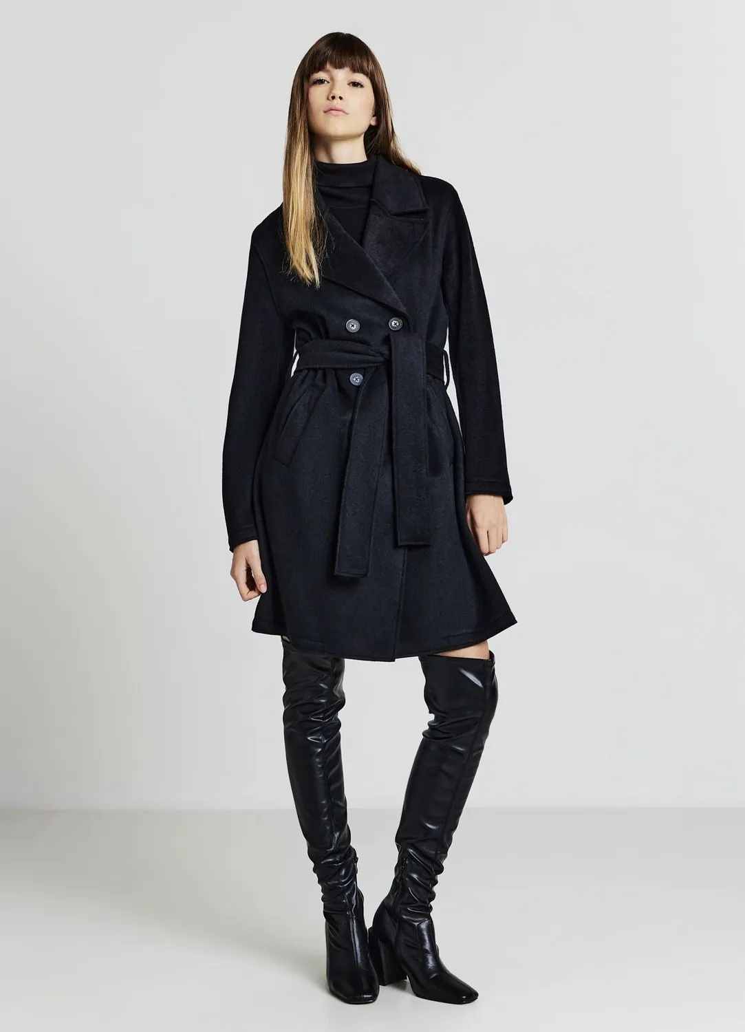 Calliope trench manteau double boutonnage ceinture