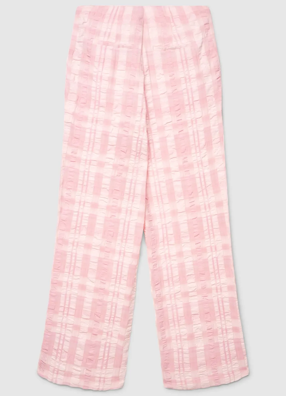 Calliope Pantalon straight carreaux femme taille haute