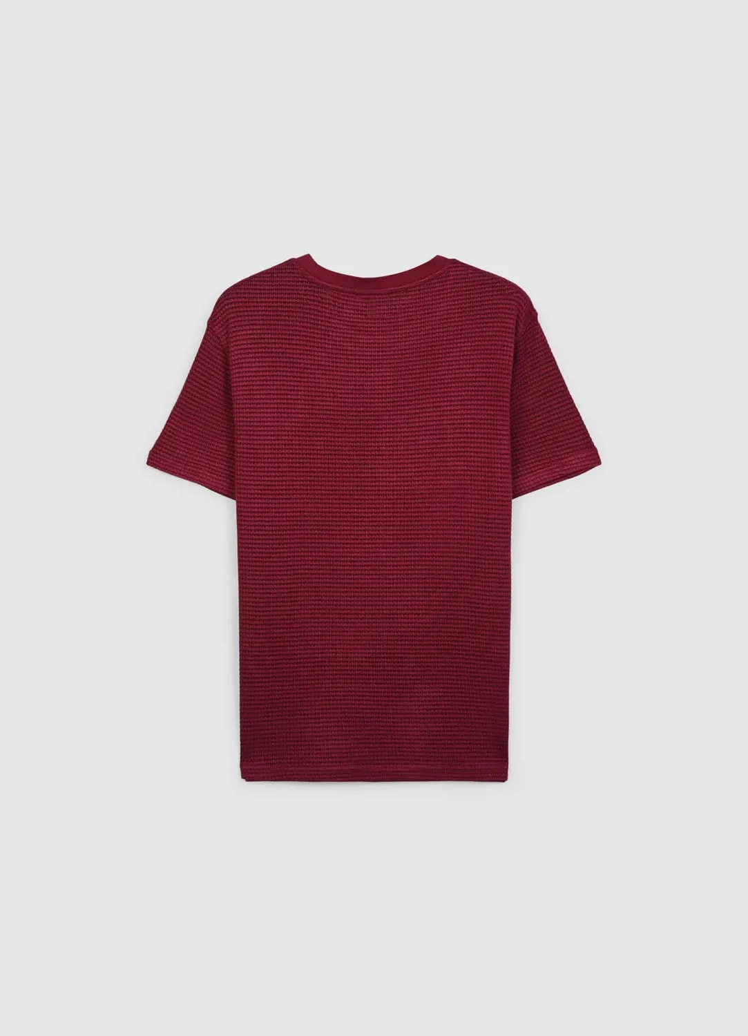 Calliope T-Shirt Texturé Col Rond T-Shirt Homme Uni