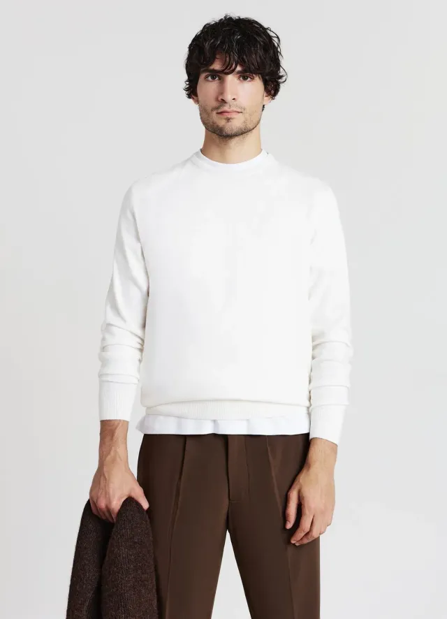 Calliope Maglia pull homme L col rond profils contraste