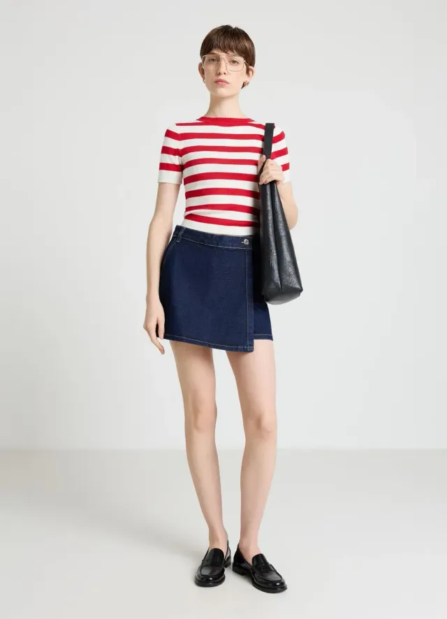 Calliope t-shirt rayé femme col rond manches courtes
