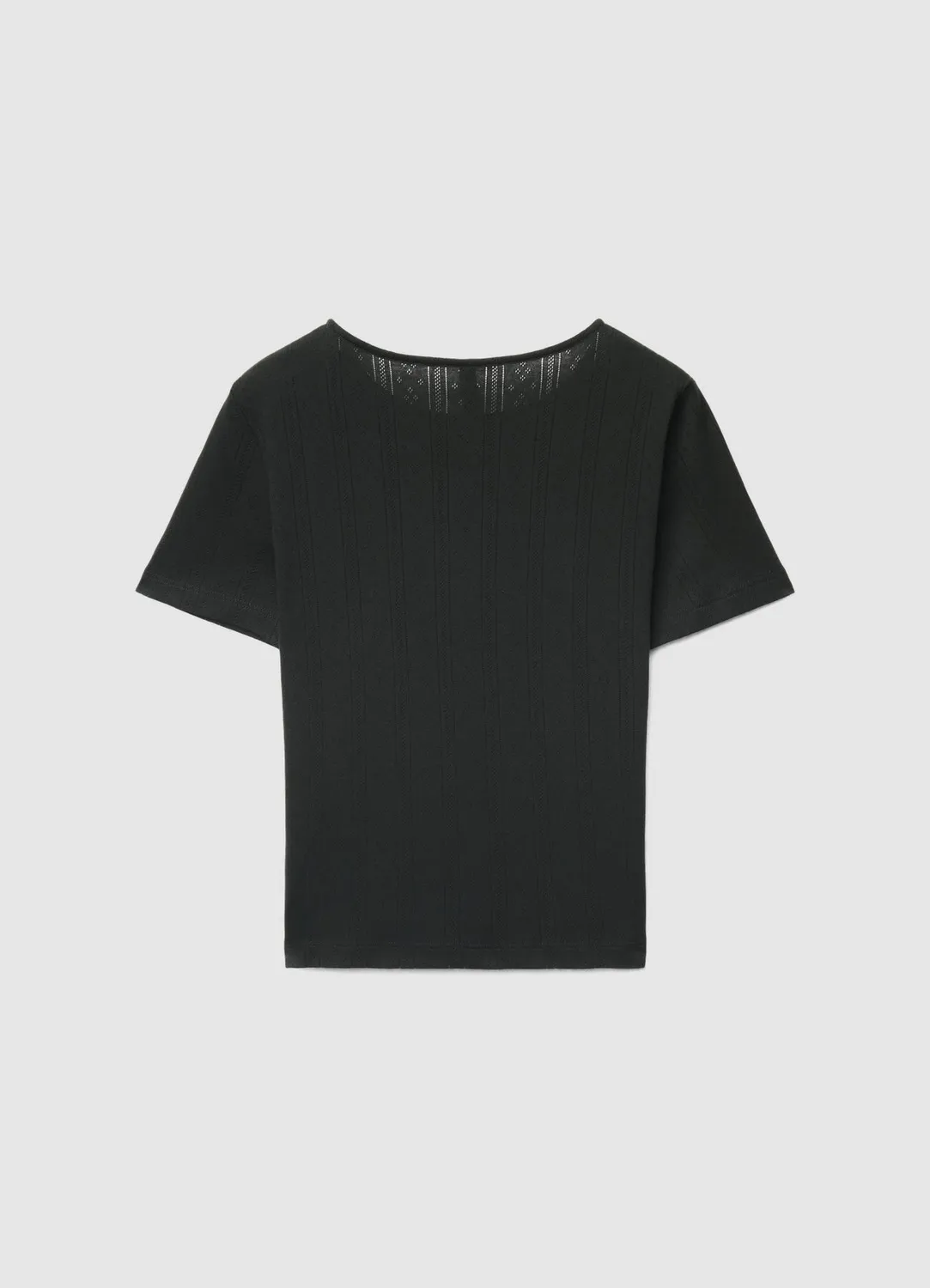 Calliope t-shirt pointelle femme ajouré coton
