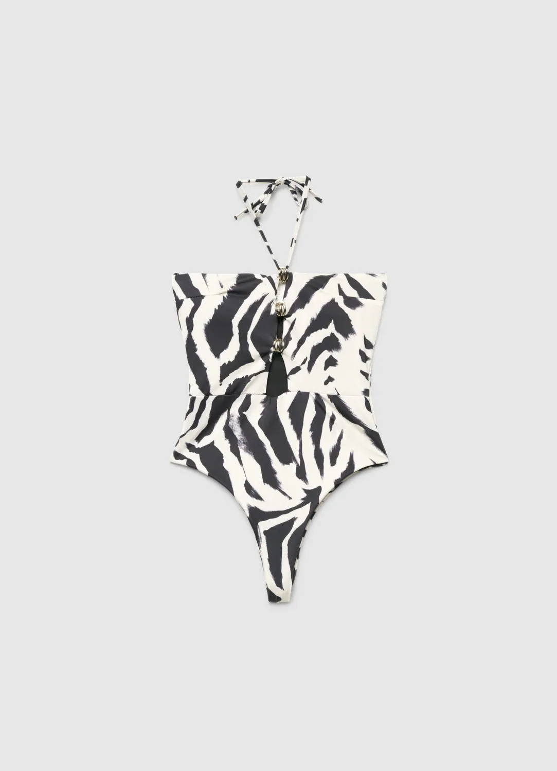 Calliope Maillot 1 Pièce Femme Bandeau Animalier Bijou