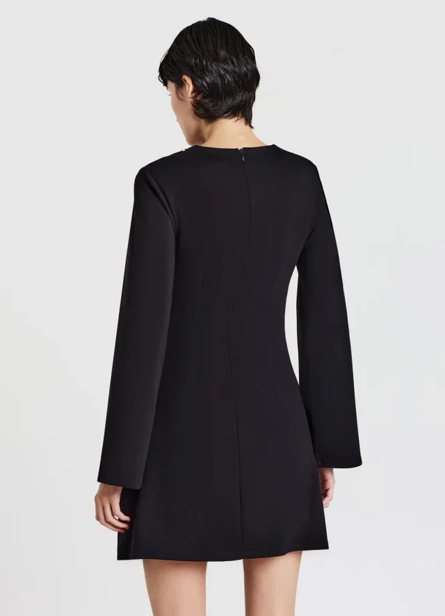 Calliope robe courte drapée clous manches longues S