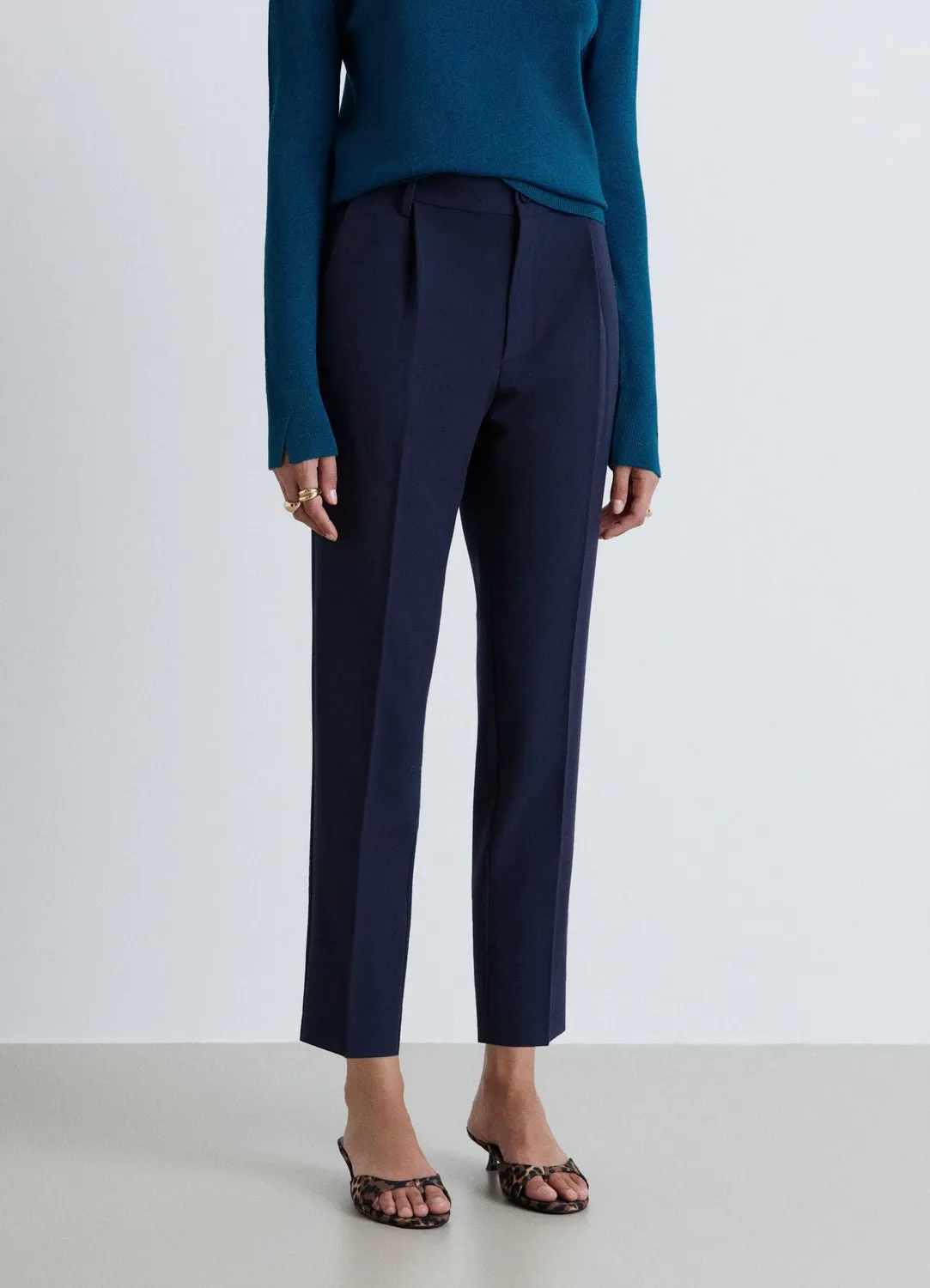 Calliope Pantalon Pinces Femme Taille Élastiquée