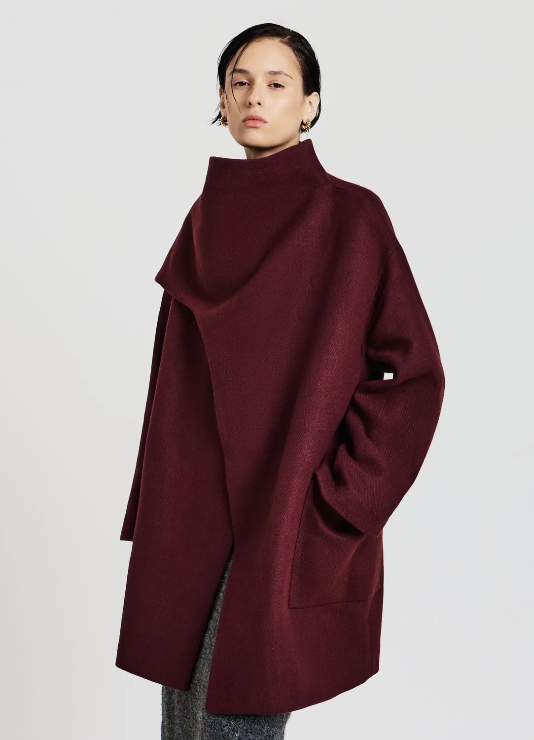 Calliope manteau écharpe intégrée femme taille S